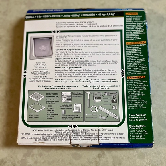 PetSafe CD10-050-11 2-Way Interior Cat Door Small 1 lb - 15 lb Easy Lock - Picture 2 of 3